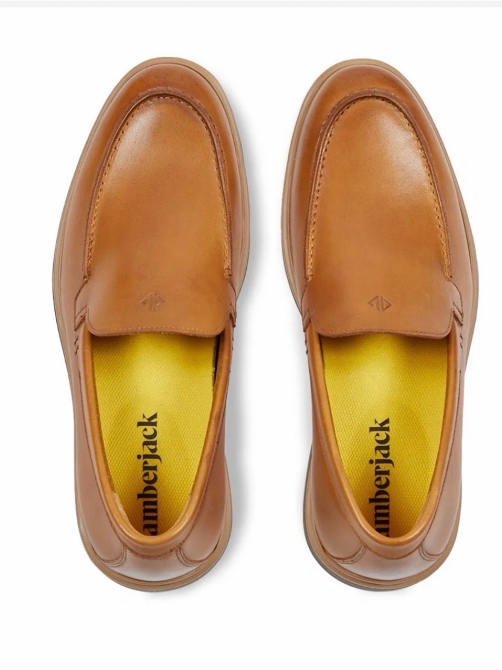 Timberjack Men’s Cognac Leather Slip-On Loafers
